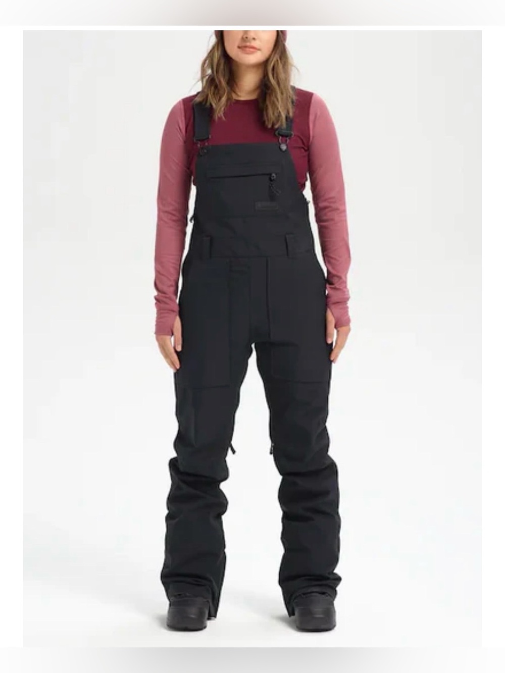 Burton Women's Avalon Stretch Bib Pant Black Size Small Snowboarding $260 MSRP